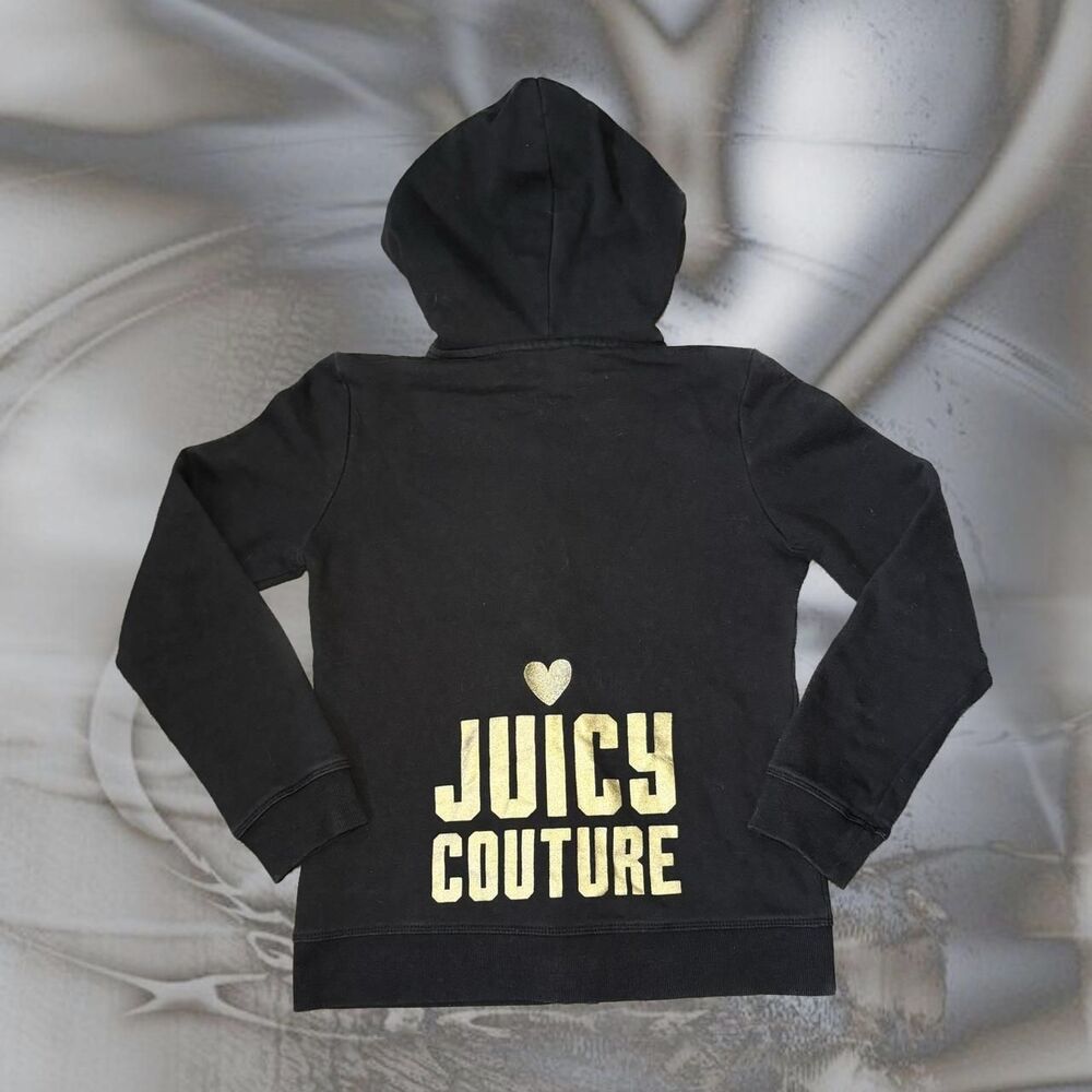 Juicy-couture Women's Black and Grey Hoodie